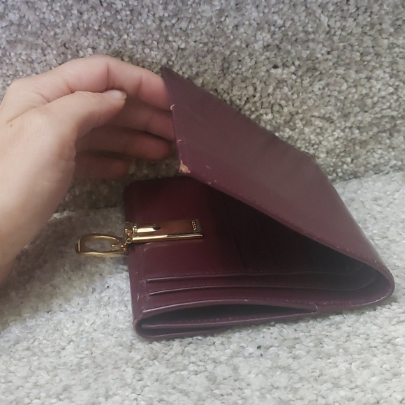 Gucci bifold vintage Wallet 100% Authentic Tom Ford Era Bordeaux Color - Picture 4 of 5